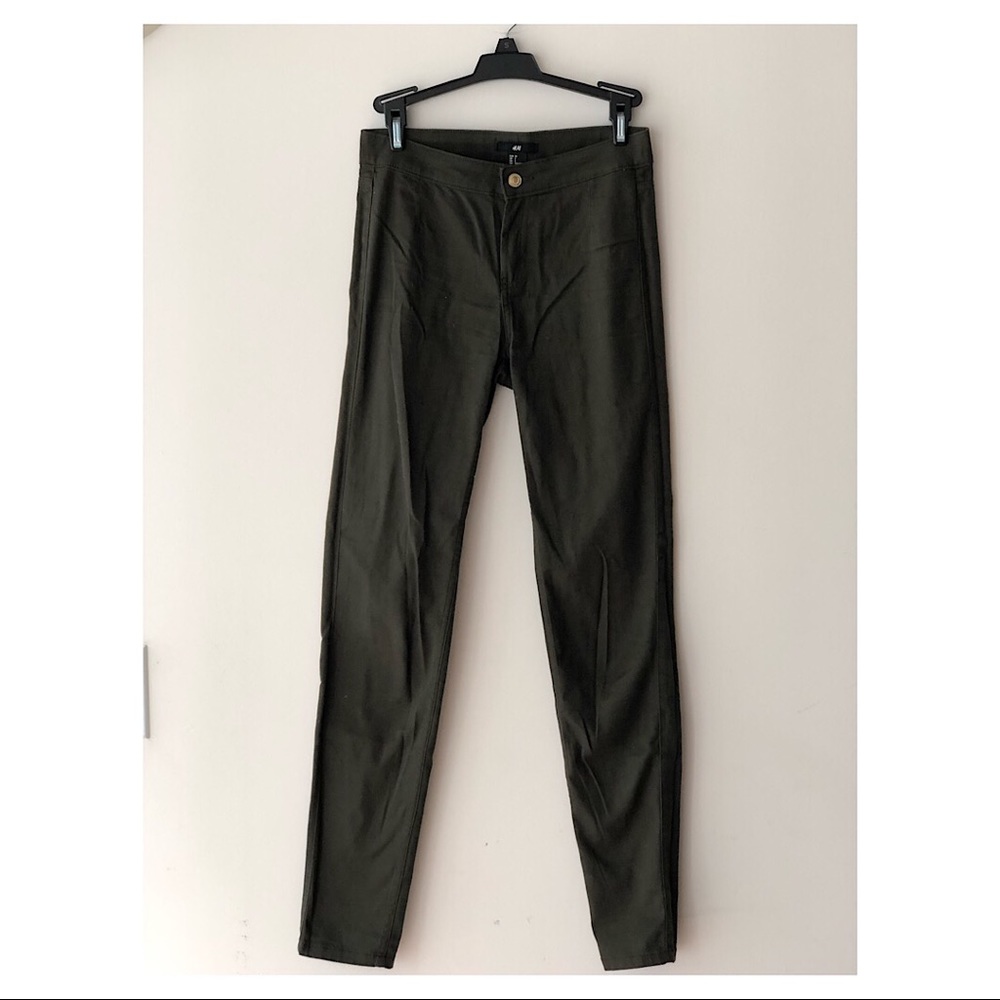 H&M Olive Green Slim Fit Pants